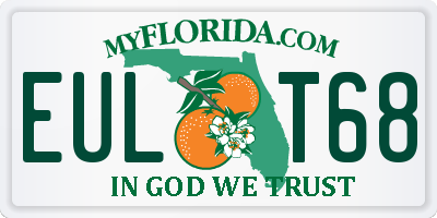 FL license plate EULT68