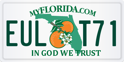 FL license plate EULT71