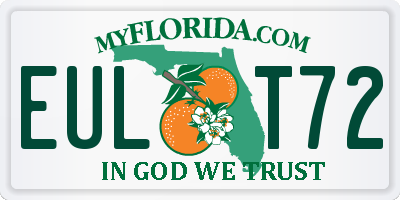 FL license plate EULT72