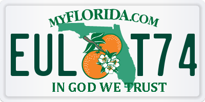 FL license plate EULT74