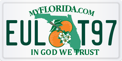 FL license plate EULT97