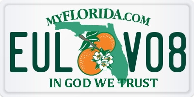 FL license plate EULV08