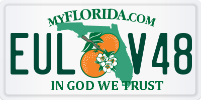 FL license plate EULV48