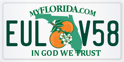 FL license plate EULV58