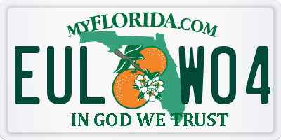 FL license plate EULW04