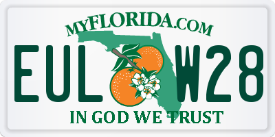 FL license plate EULW28