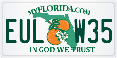 FL license plate EULW35