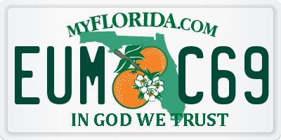 FL license plate EUMC69