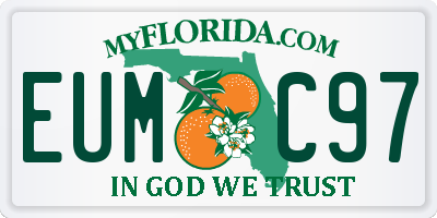 FL license plate EUMC97