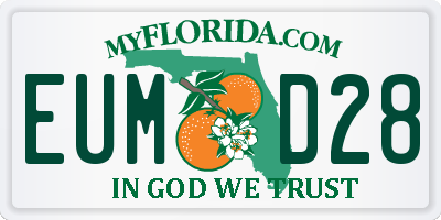 FL license plate EUMD28