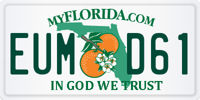 FL license plate EUMD61