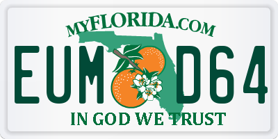 FL license plate EUMD64