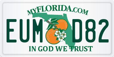 FL license plate EUMD82