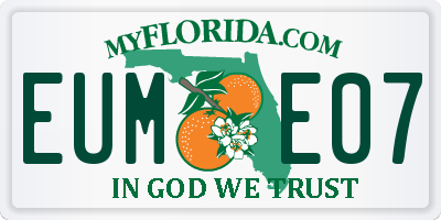 FL license plate EUME07