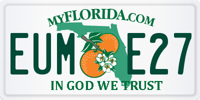 FL license plate EUME27