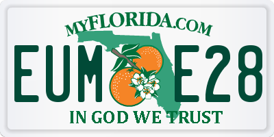 FL license plate EUME28