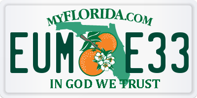 FL license plate EUME33