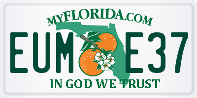 FL license plate EUME37