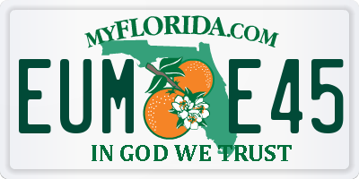 FL license plate EUME45
