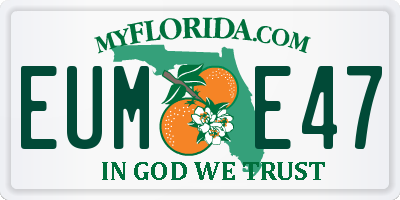 FL license plate EUME47