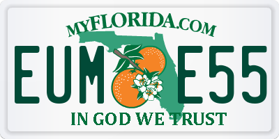 FL license plate EUME55
