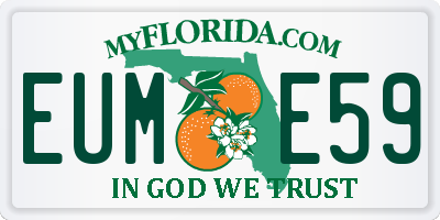FL license plate EUME59