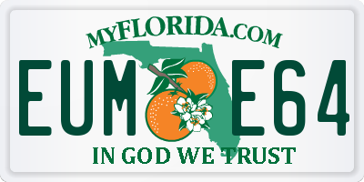 FL license plate EUME64