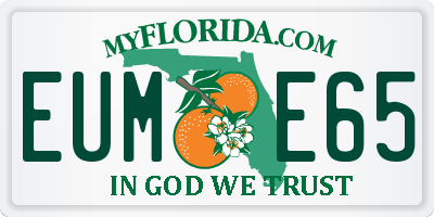 FL license plate EUME65