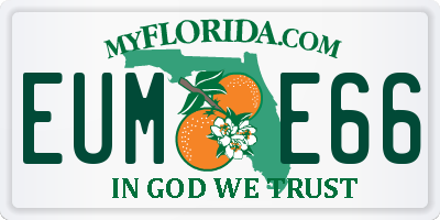 FL license plate EUME66