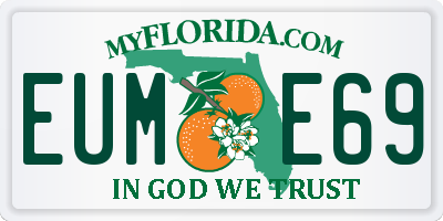 FL license plate EUME69