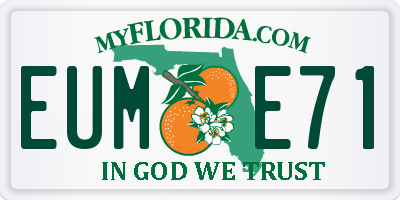 FL license plate EUME71