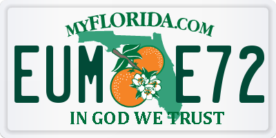 FL license plate EUME72