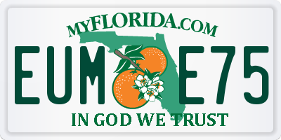 FL license plate EUME75