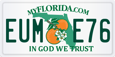 FL license plate EUME76