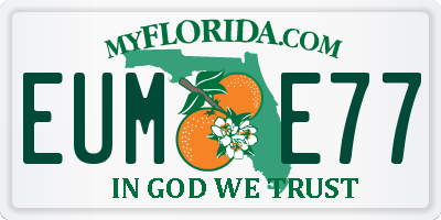 FL license plate EUME77