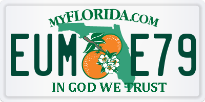 FL license plate EUME79