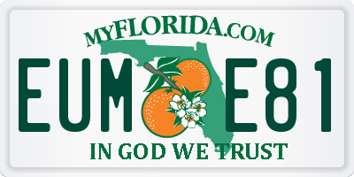 FL license plate EUME81
