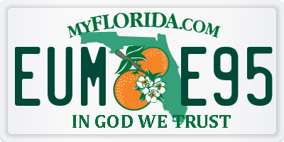 FL license plate EUME95