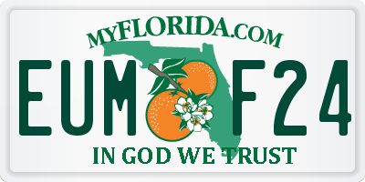 FL license plate EUMF24