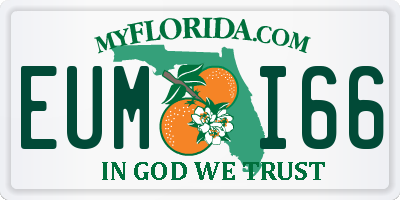 FL license plate EUMI66