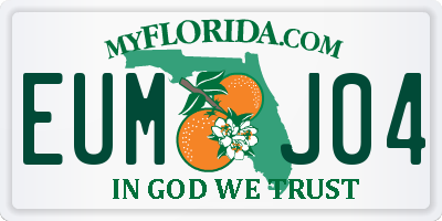 FL license plate EUMJ04