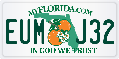 FL license plate EUMJ32
