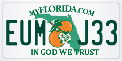 FL license plate EUMJ33