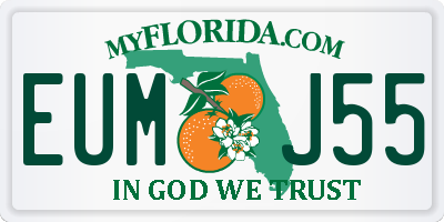 FL license plate EUMJ55