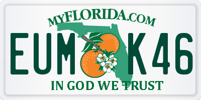 FL license plate EUMK46