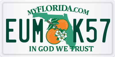 FL license plate EUMK57