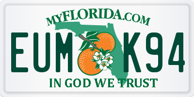 FL license plate EUMK94