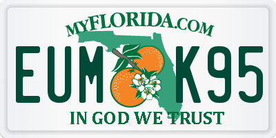 FL license plate EUMK95