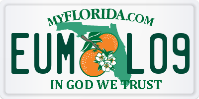 FL license plate EUML09