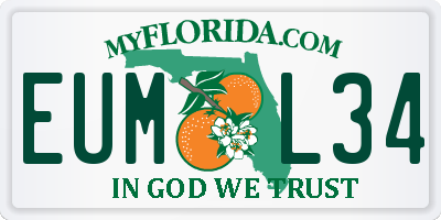 FL license plate EUML34